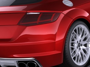 Audi TTS Coupe 2015 Vray 3D Модель