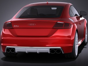 Audi TTS Coupe 2015 Vray 3D Модель