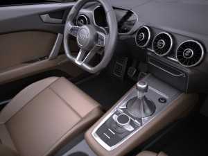 Audi TTS Coupe 2015 Vray 3D Модель