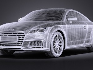 Audi TTS Coupe 2015 Vray 3D Модель