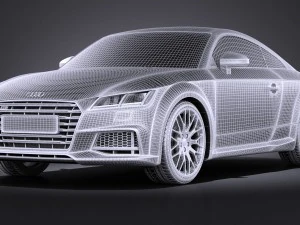 Audi TTS Coupe 2015 Vray 3D Model