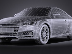 Audi TTS Coupe 2015 Vray 3D Модель
