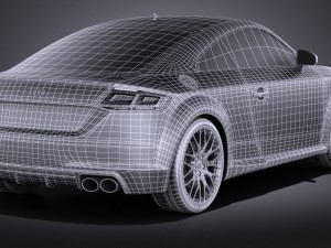 Audi TTS Coupe 2015 Vray 3D Модель