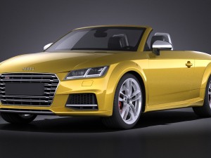 Audi TTS Roadster 2015 Vray 3D Model