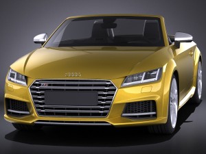 Audi TTS Roadster 2015 Vray 3D मॉडल