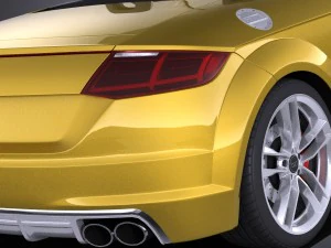 Audi TTS Roadster 2015 Vray 3D Model