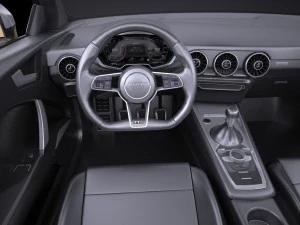 Audi TTS Roadster 2015 Vray 3D Model
