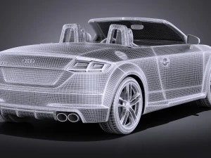 Audi TTS Roadster 2015 Vray 3D Model