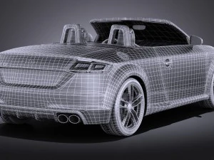 Audi TTS Roadster 2015 Vray 3D Model