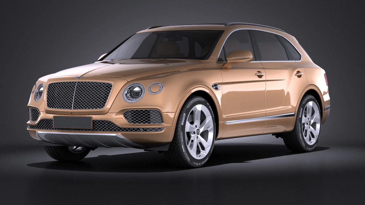 Bentley Bentayga 2016 Vray 3D Model .c4d .max .obj .3ds .fbx .stl .blend 