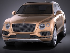 Bentley Bentayga 2016 Vray Modello 3D