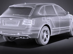 Bentley Bentayga 2016 Vray Modello 3D