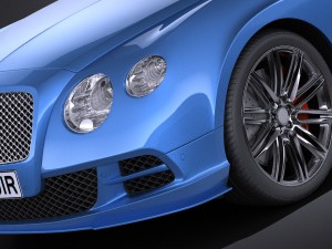 Bentley Continental GT Speed 2015 Vray Modelo 3D
