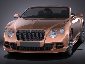Bentley Continental GT Speed Cabrio 2015 Vray 3D Model