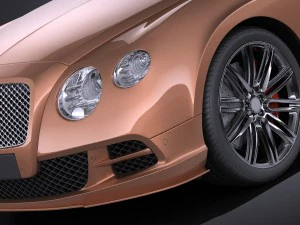 Bentley Continental GT Speed Cabrio 2015 Vray 3D Model