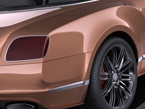 Bentley Continental GT Speed Cabrio 2015 Vray 3D Model