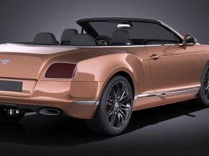 Bentley Continental GT Speed Cabrio 2015 Vray 3D Model