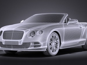 Bentley Continental GT Speed Cabrio 2015 Vray 3D Model