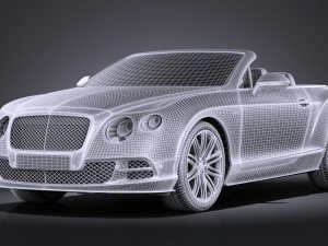 Bentley Continental GT Speed Cabrio 2015 Vray 3D Model
