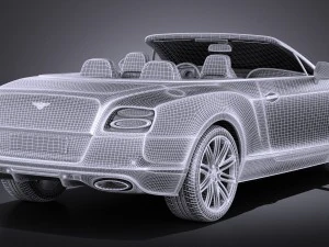Bentley Continental GT Speed Cabrio 2015 Vray 3D Model