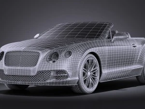 Bentley Continental GT Speed Cabrio 2015 Vray 3D Model