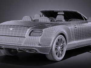 Bentley Continental GT Speed Cabrio 2015 Vray 3D Model