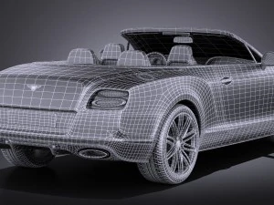 Bentley Continental GT Speed Cabrio 2015 Vray 3D Model