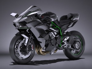 Kawasaki Ninja H2R Supercharged 2016 3D-Modell