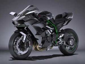 Кавасаки Ниндзя H2R с наддувом 2016 3D Модель