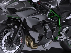 Kawasaki Ninja H2R Supercharged 2016 3D Model