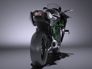 Kawasaki Ninja H2R Supercharged 2016 3D 모델