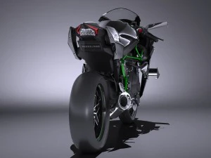 Kawasaki Ninja H2R Supercharged 2016 3D Model