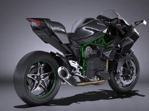 Kawasaki Ninja H2R Supercharged 2016 3D Model