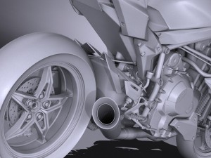 Kawasaki Ninja H2R Supercharged 2016 3D 모델