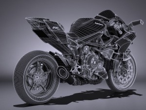 Kawasaki Ninja H2R Supercharged 2016 3D 모델