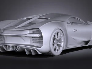 Bugatti Chiron 2017 Model 3D