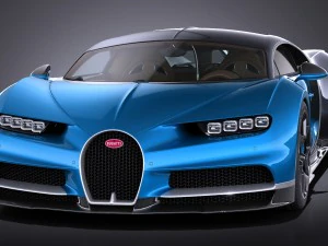 Bugatti Chiron 2017 Model 3D