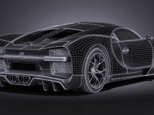 Bugatti Chiron 2017 3D Model
