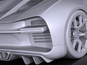 Bugatti Chiron 2017 Model 3D