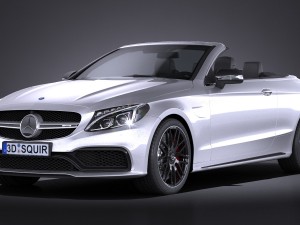 Mercedes-Benz C63 AMG Cabrio 2017 3D Model
