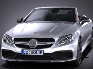 Mercedes-Benz C63 AMG Cabrio 2017 3D Model
