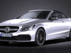 Mercedes-Benz C63 AMG Cabrio 2017 3D Model