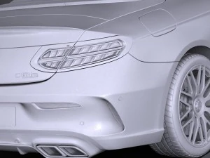 Mercedes-Benz C63 AMG Cabrio 2017 3D Model