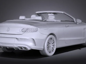 Mercedes-Benz C63 AMG Cabrio 2017 3D Model