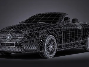 Mercedes-Benz C63 AMG Cabrio 2017 3D Model