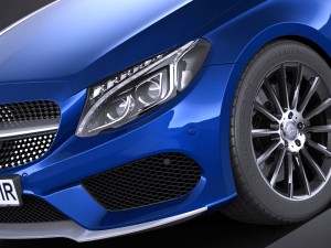 Mercedes-Benz c-class cabrio 2017 Modelo 3D