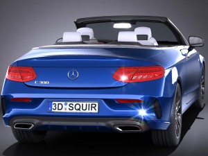 Mercedes-Benz c-class cabrio 2017 Modelo 3D