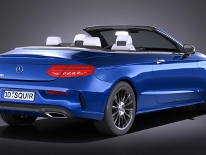Mercedes-Benz c-class cabrio 2017 Modelo 3D