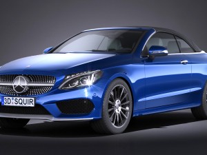 Mercedes-Benz c-class cabrio 2017 Modelo 3D