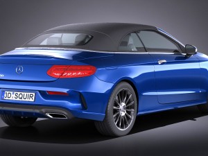 Mercedes-Benz c-class cabrio 2017 Modelo 3D
